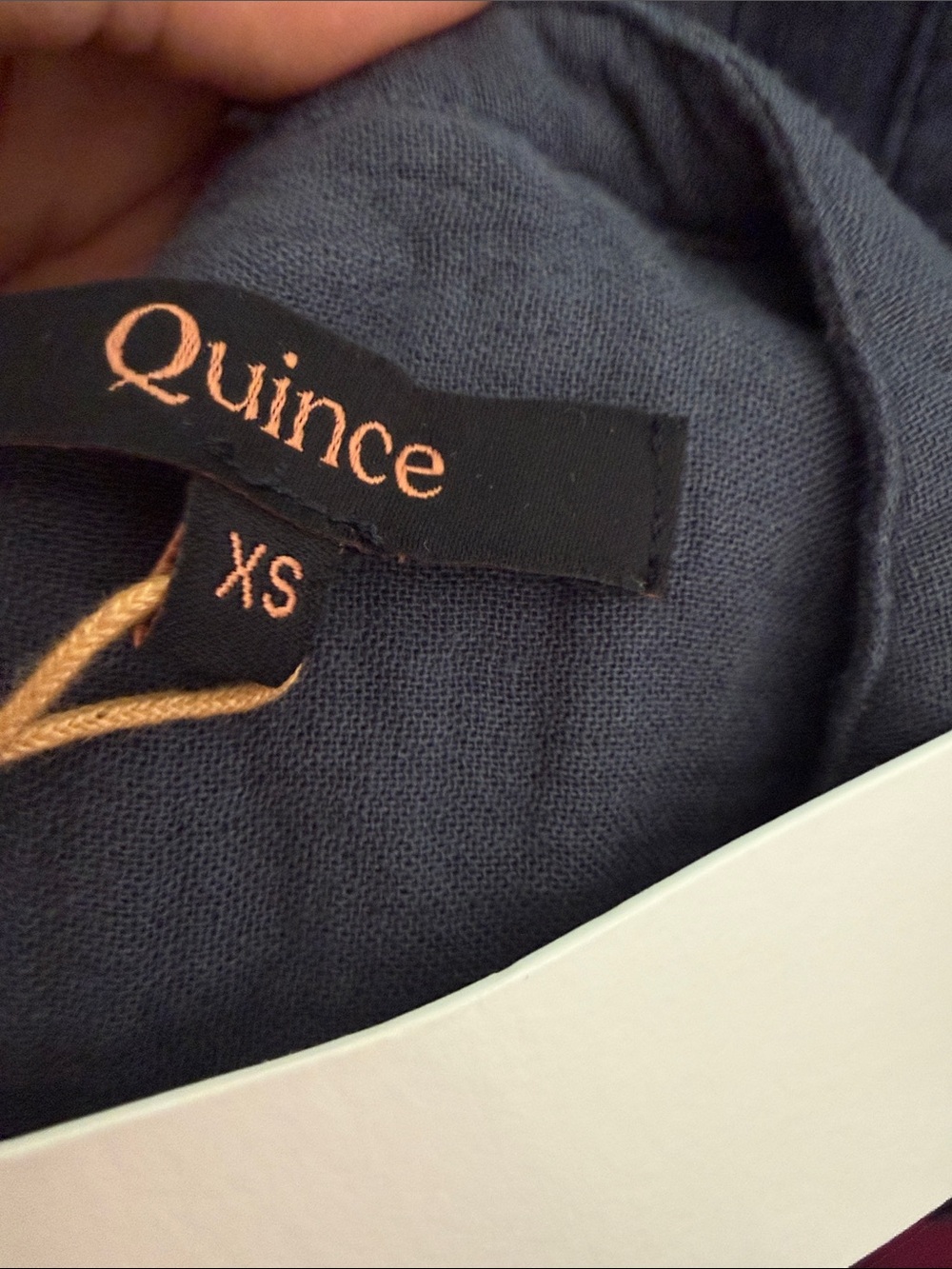 Quince 100% Organic Cotton Gauze Sleeveless Swing Dress Indigo Blue Sz XS - Picture 3 of 3